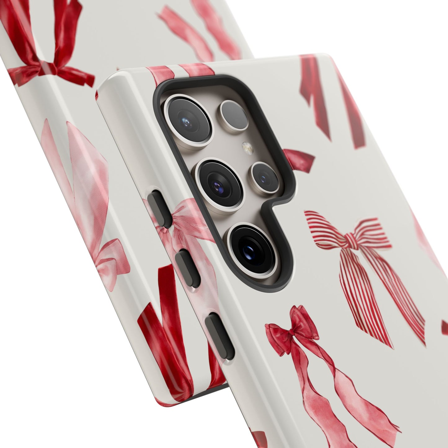 Burgundy Chic Bow Design Phone Case - JGUS