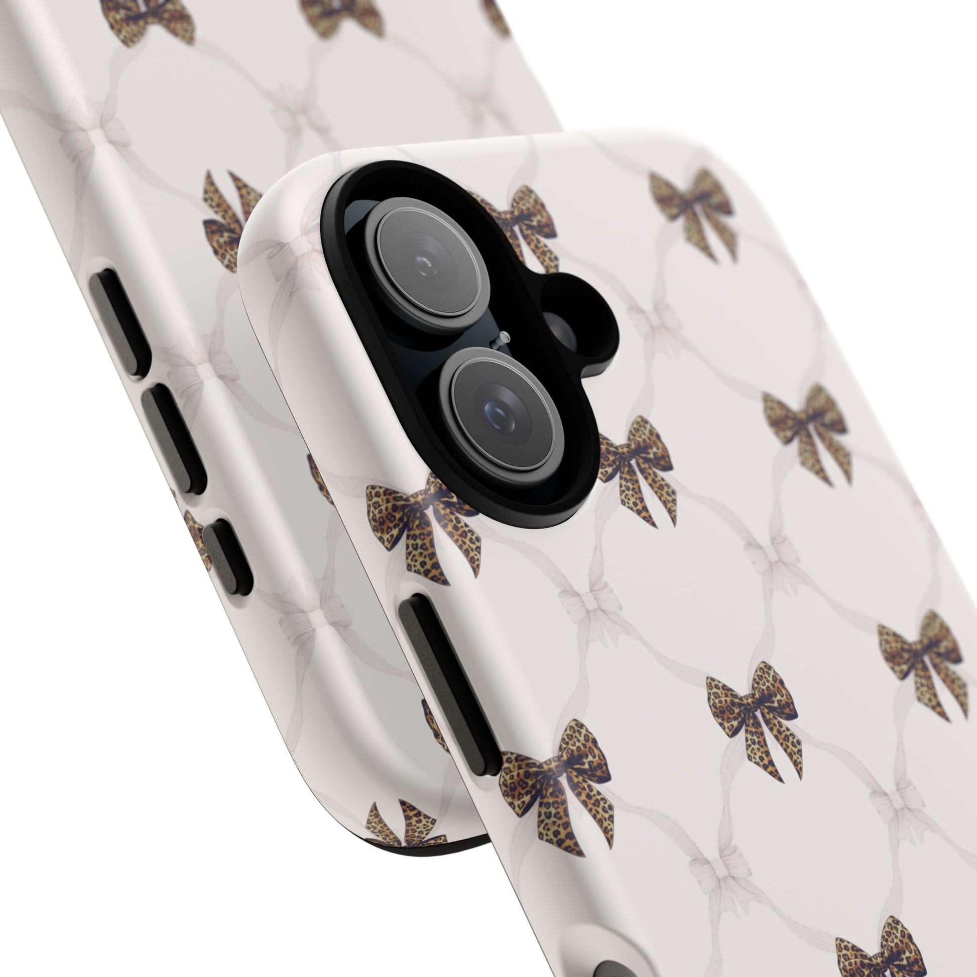Chic Bow Pattern Phone Case | Elegant Clear Protective Case | Stylish iPhone & Samsung Cover - JGUS