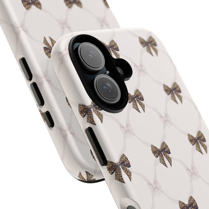 Chic Bow Pattern Phone Case | Elegant Clear Protective Case | Stylish iPhone & Samsung Cover - JGUS
