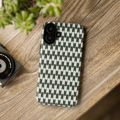 Green Harmony Geometric Phone Case – Durable, Slim, and MagSafe Compatible - JGUS