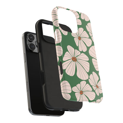 Retro Floral Abstract Phone Case – Vintage 70s & 80s Aesthetic for iPhone & Samsung