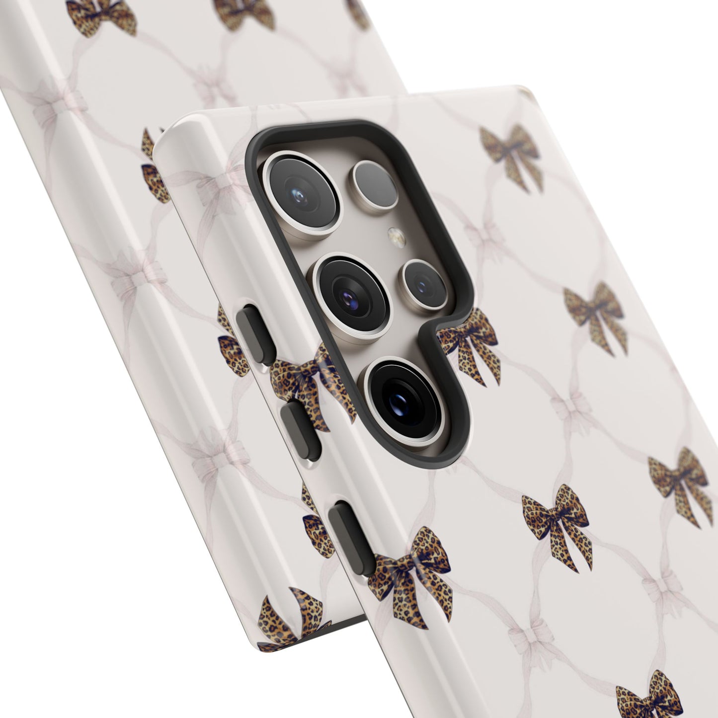 Chic Bow Pattern Phone Case | Elegant Clear Protective Case | Stylish iPhone & Samsung Cover - JGUS