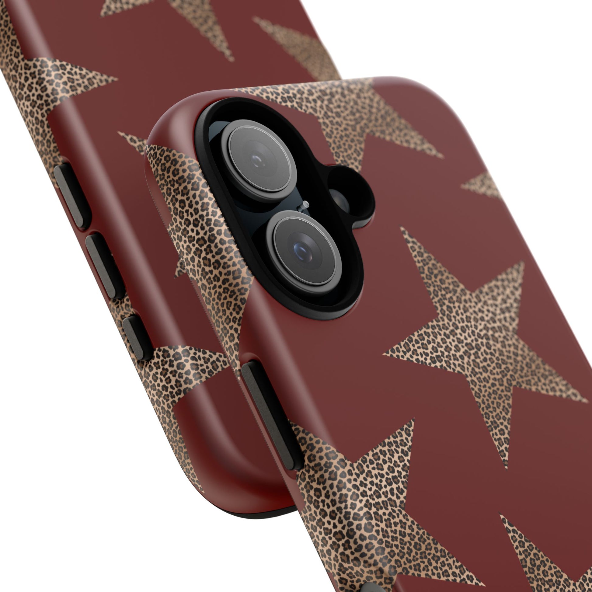 Leopard Star Luxe - Burgundy Edition | Aesthetic Coquette Phone Case for iPhone & Galaxy - JGUS