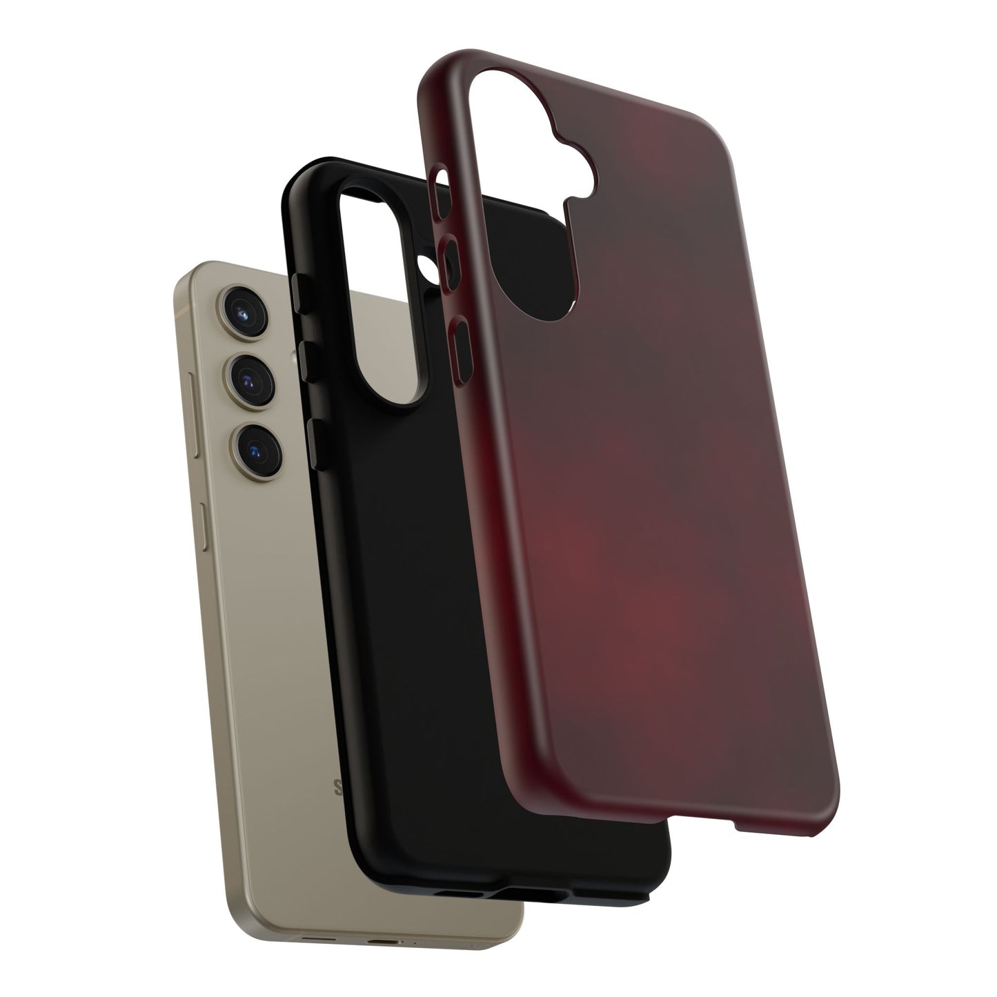 Vintage Burgundy Cherry Phone Case – Elegant Floral Design for iPhone 17 & Samsung Galaxy | Tough Protective Cover - JGUS