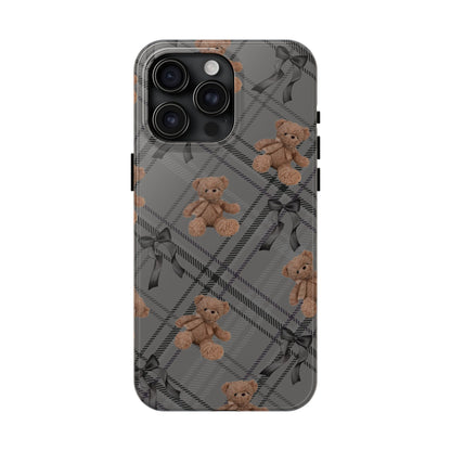 Cute Bows & Bears Phone Case – Customizable, Dual-Layer Protection for iPhone & Samsung