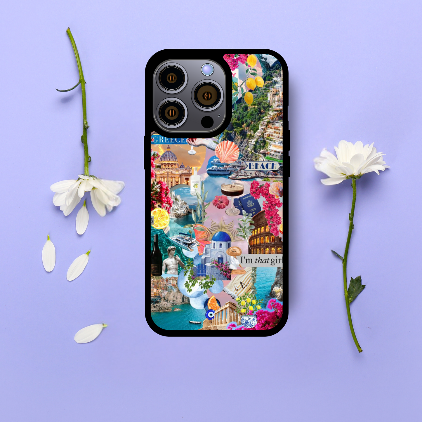 Mediterranean Dream Collage Phone Case – Stylish & Protective iPhone Case