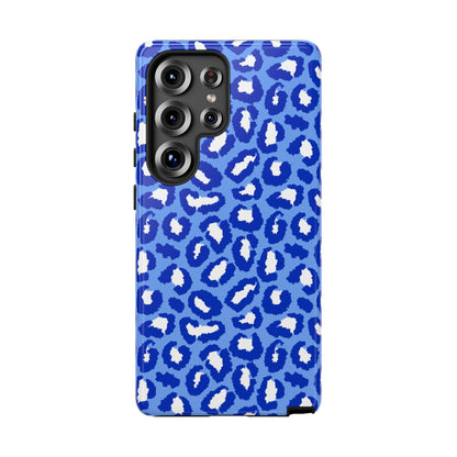 Leopard Vibes - Blue Edition Phone Case for iPhone & Samsung - Stylish & Durable Animal Print Case - JGUS