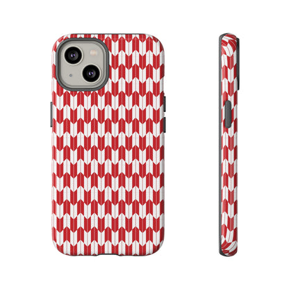 Red Geometric Phone Case for iPhone Samsung Pixel – Bold Pattern Aesthetic Modern Design - JGUS