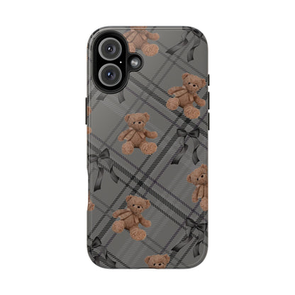 Cute Bows & Bears Phone Case – Customizable, Dual-Layer Protection for iPhone & Samsung