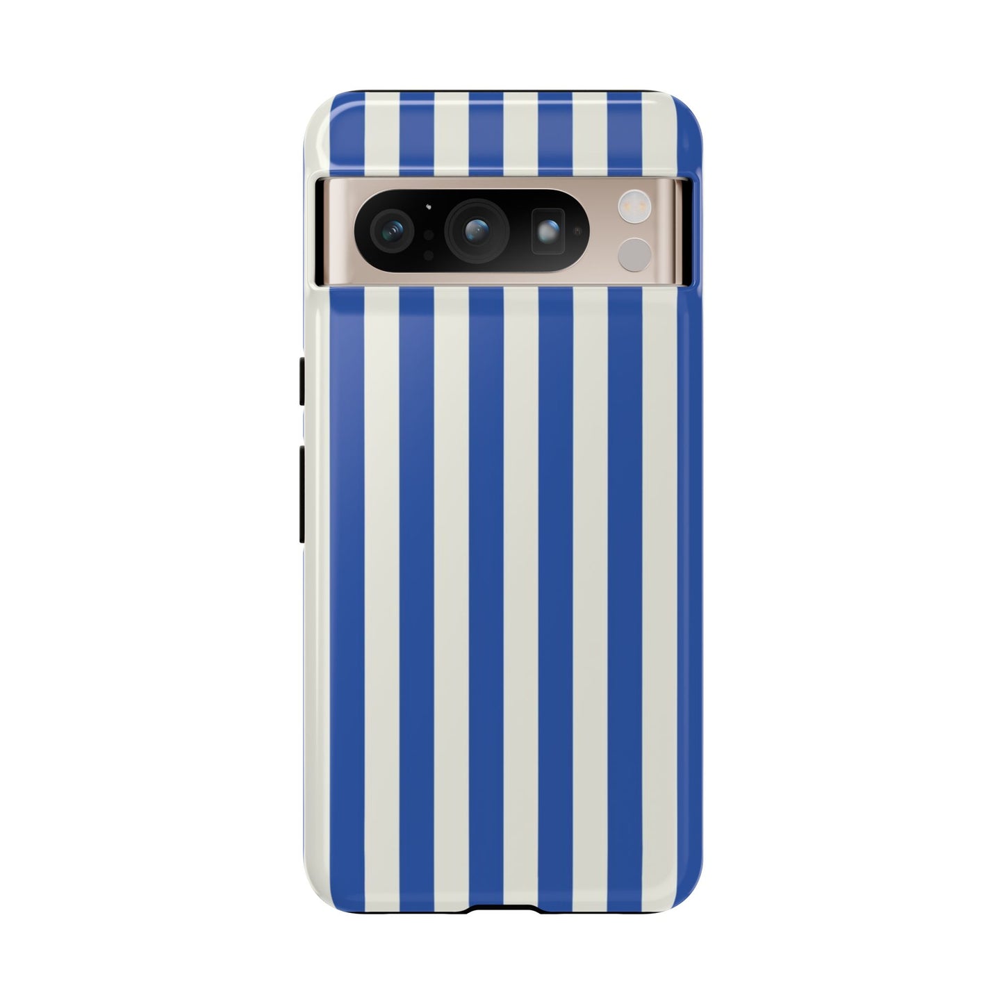 Title: Blue & White Stripe Phone Case – Classic Nautical Pattern for iPhone & Samsung - JGUS