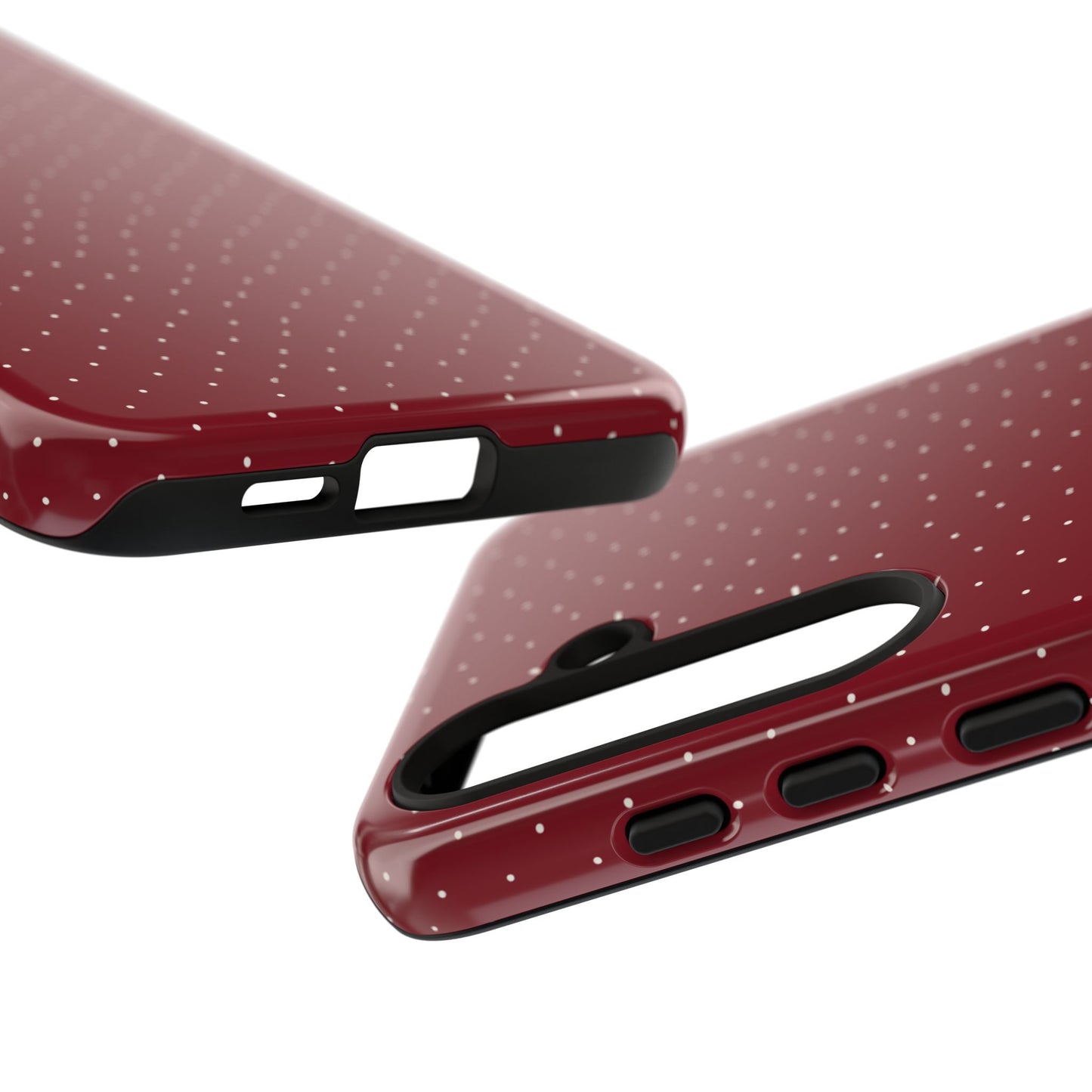 Burgundy  & White Dots Case - JGUS