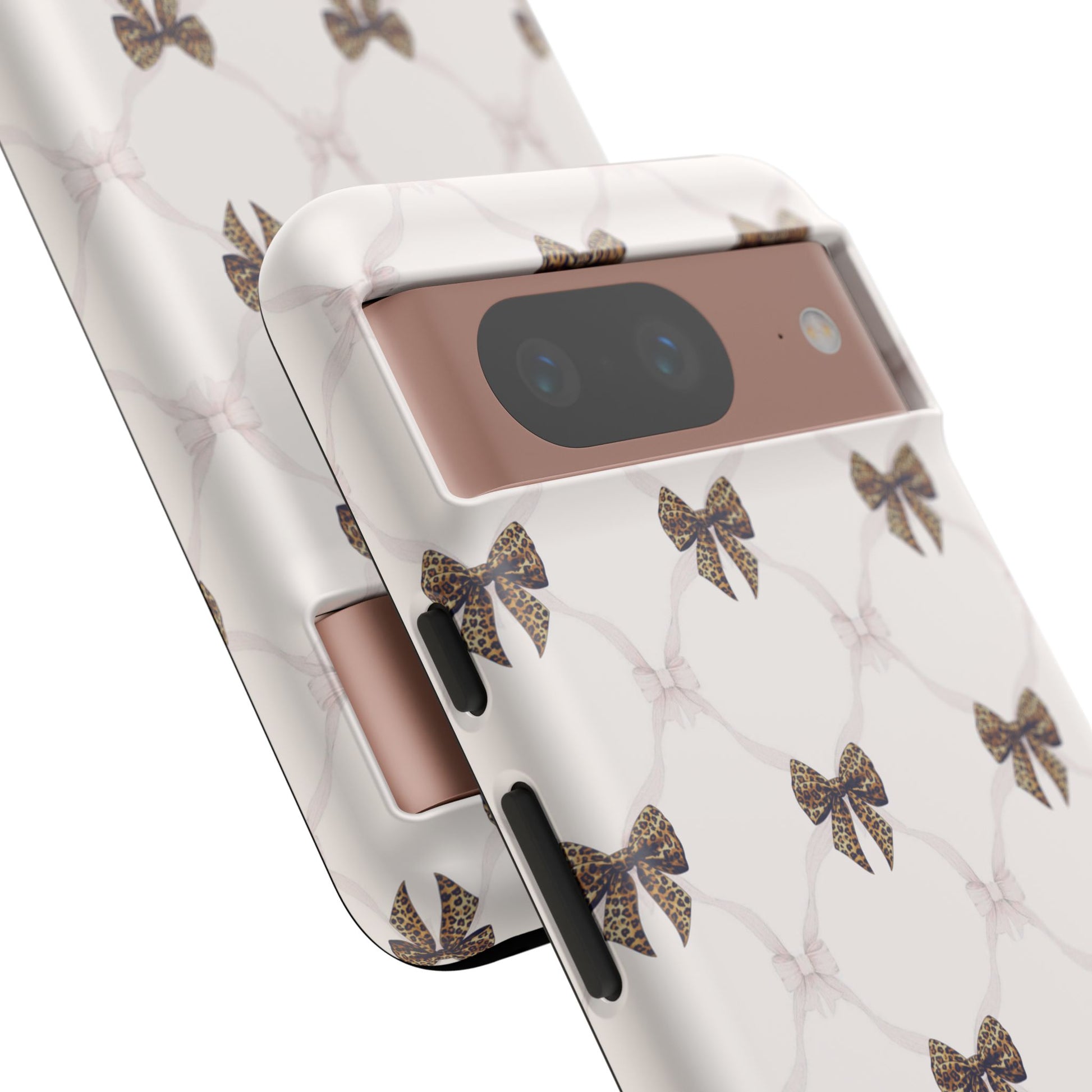 Chic Bow Pattern Phone Case | Elegant Clear Protective Case | Stylish iPhone & Samsung Cover - JGUS
