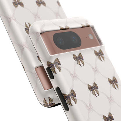 Chic Bow Pattern Phone Case | Elegant Clear Protective Case | Stylish iPhone & Samsung Cover - JGUS