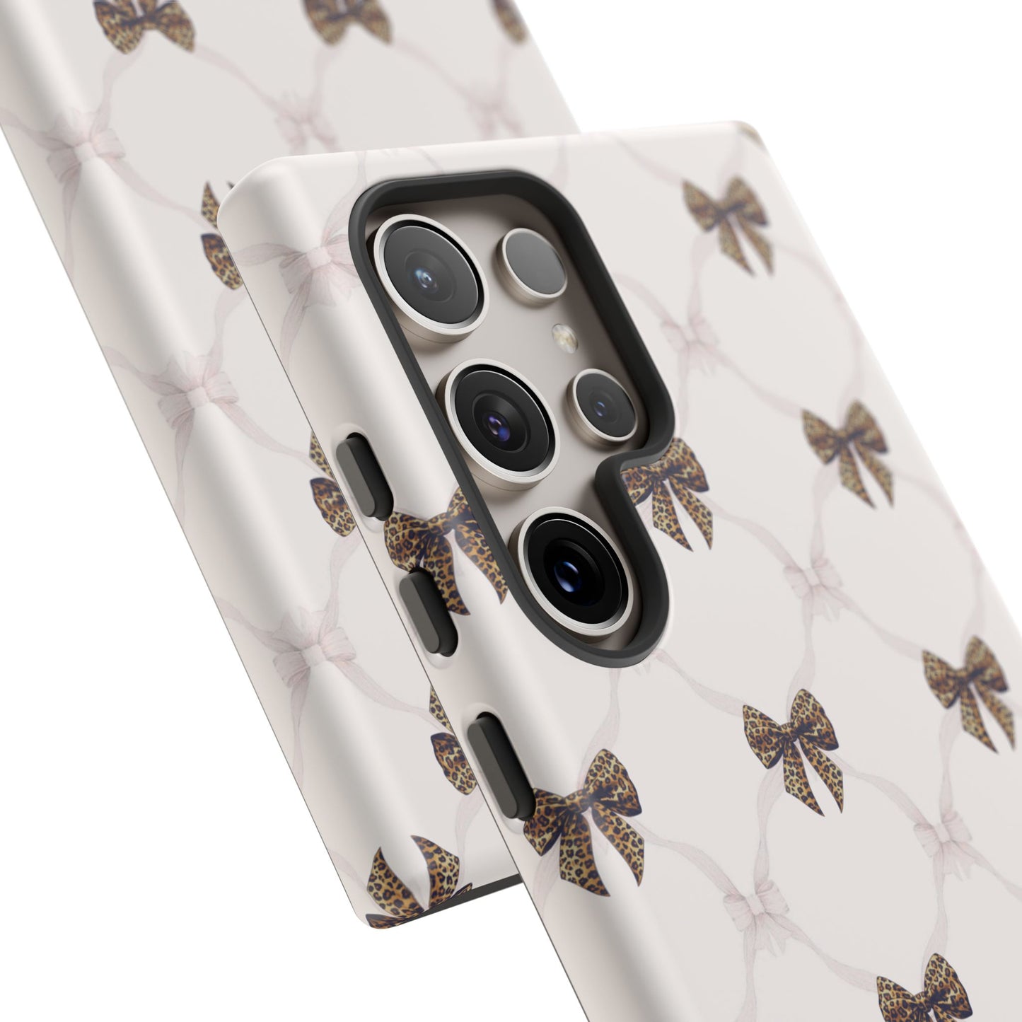 Chic Bow Pattern Phone Case | Elegant Clear Protective Case | Stylish iPhone & Samsung Cover - JGUS