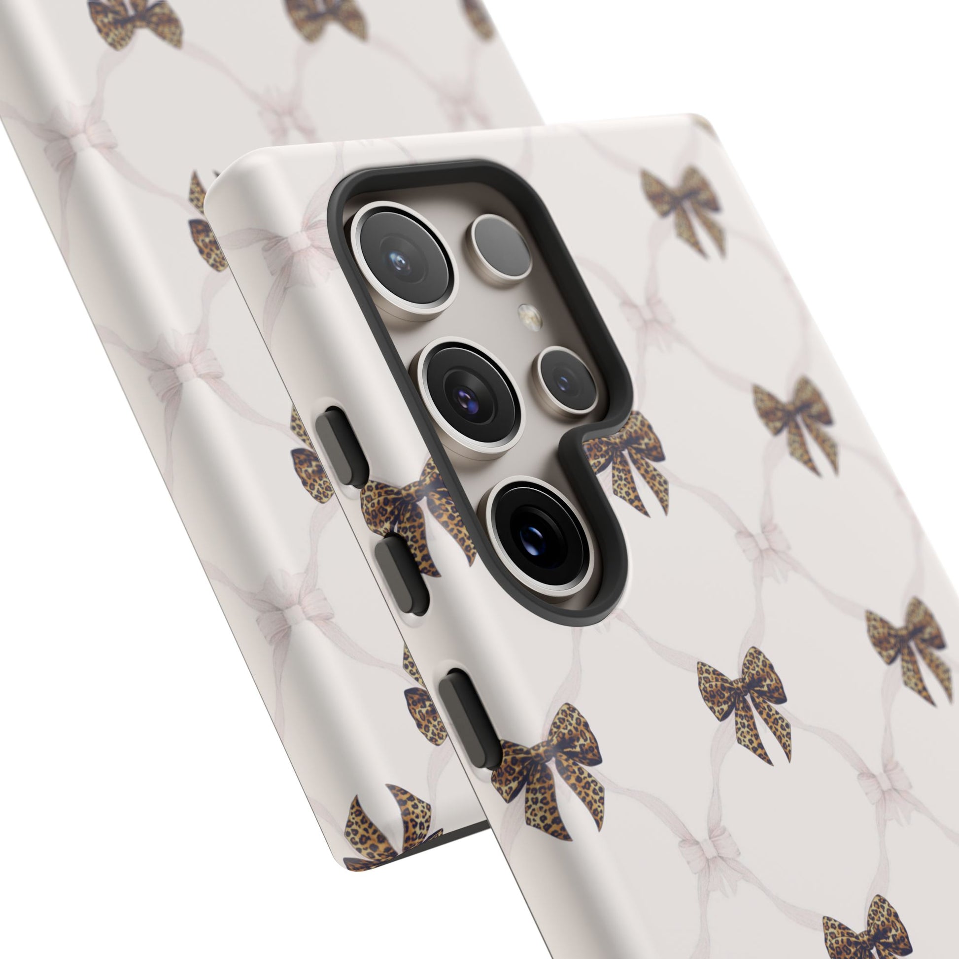 Chic Bow Pattern Phone Case | Elegant Clear Protective Case | Stylish iPhone & Samsung Cover - JGUS