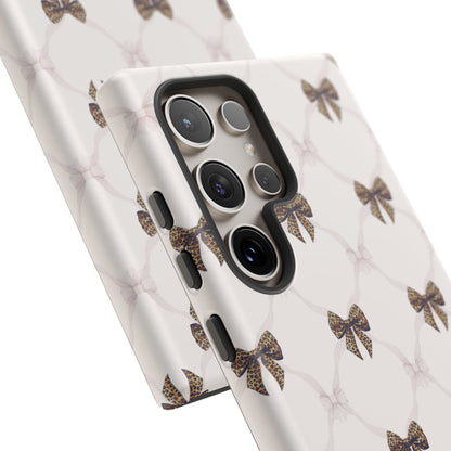 Chic Bow Pattern Phone Case | Elegant Clear Protective Case | Stylish iPhone & Samsung Cover - JGUS