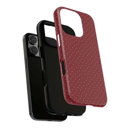 Burgundy  & White Dots Case - JGUS