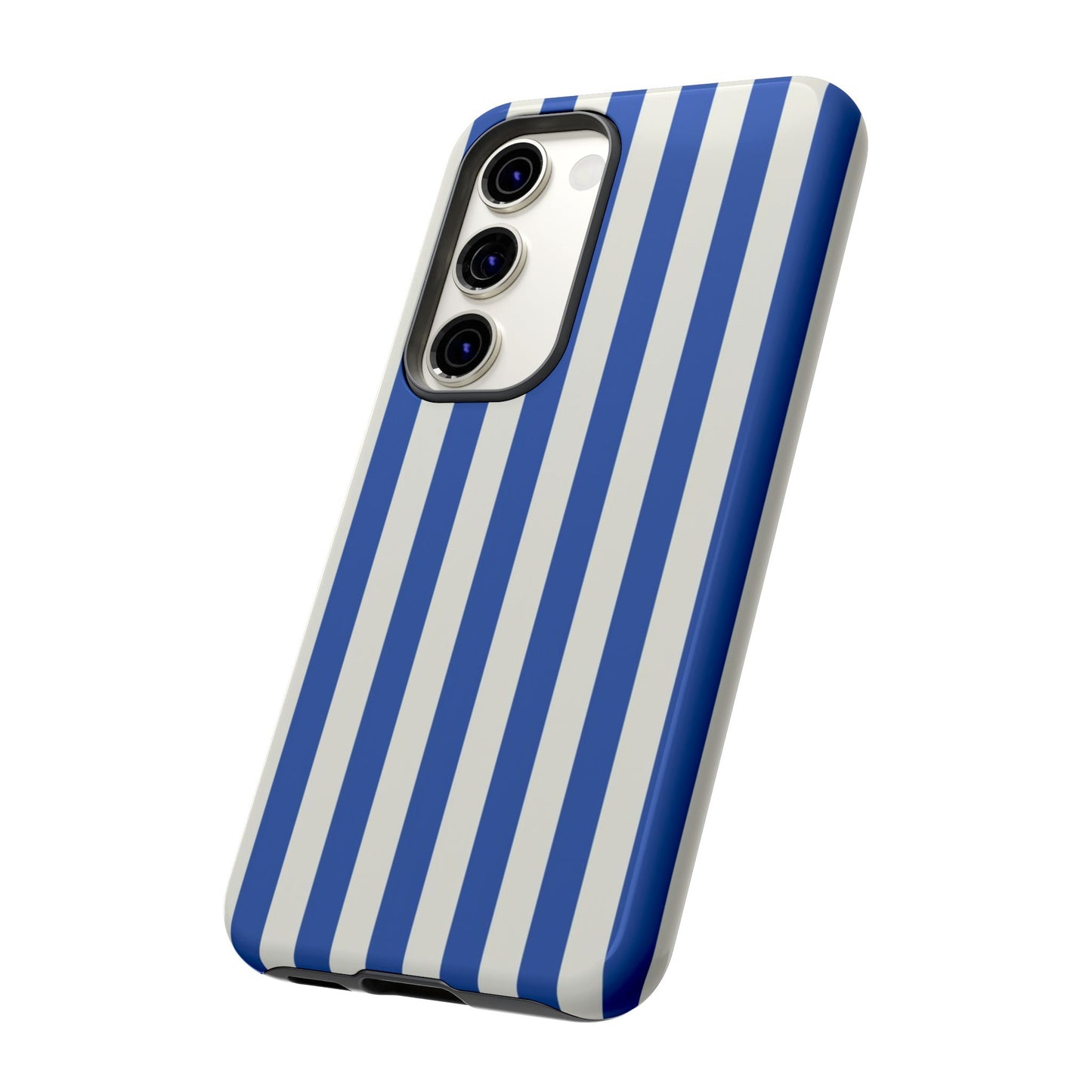 Title: Blue & White Stripe Phone Case – Classic Nautical Pattern for iPhone & Samsung - JGUS