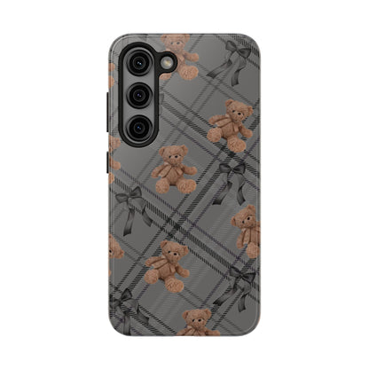 Cute Bows & Bears Phone Case – Customizable, Dual-Layer Protection for iPhone & Samsung