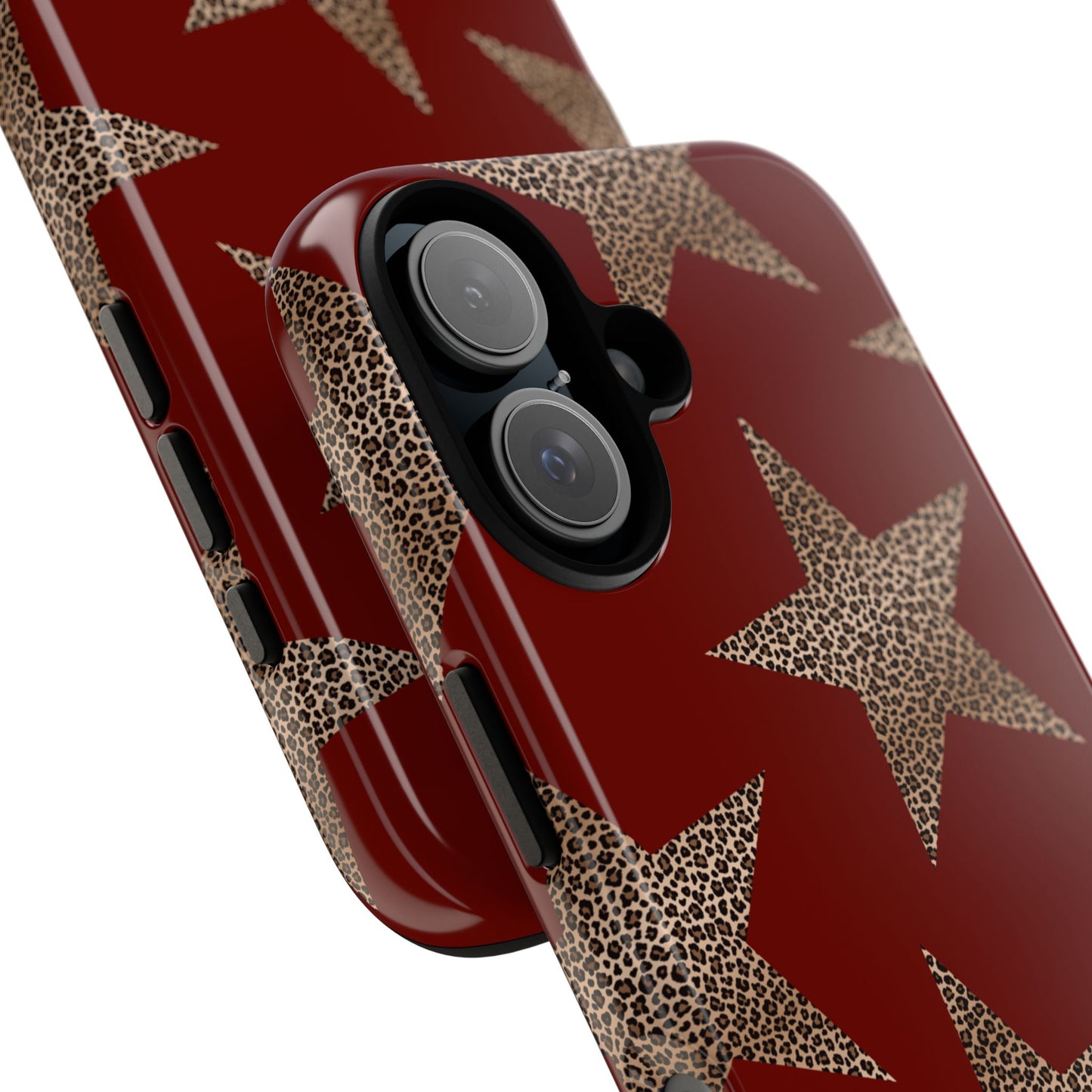 Leopard Star Luxe - Burgundy Edition | Aesthetic Coquette Phone Case for iPhone & Galaxy - JGUS