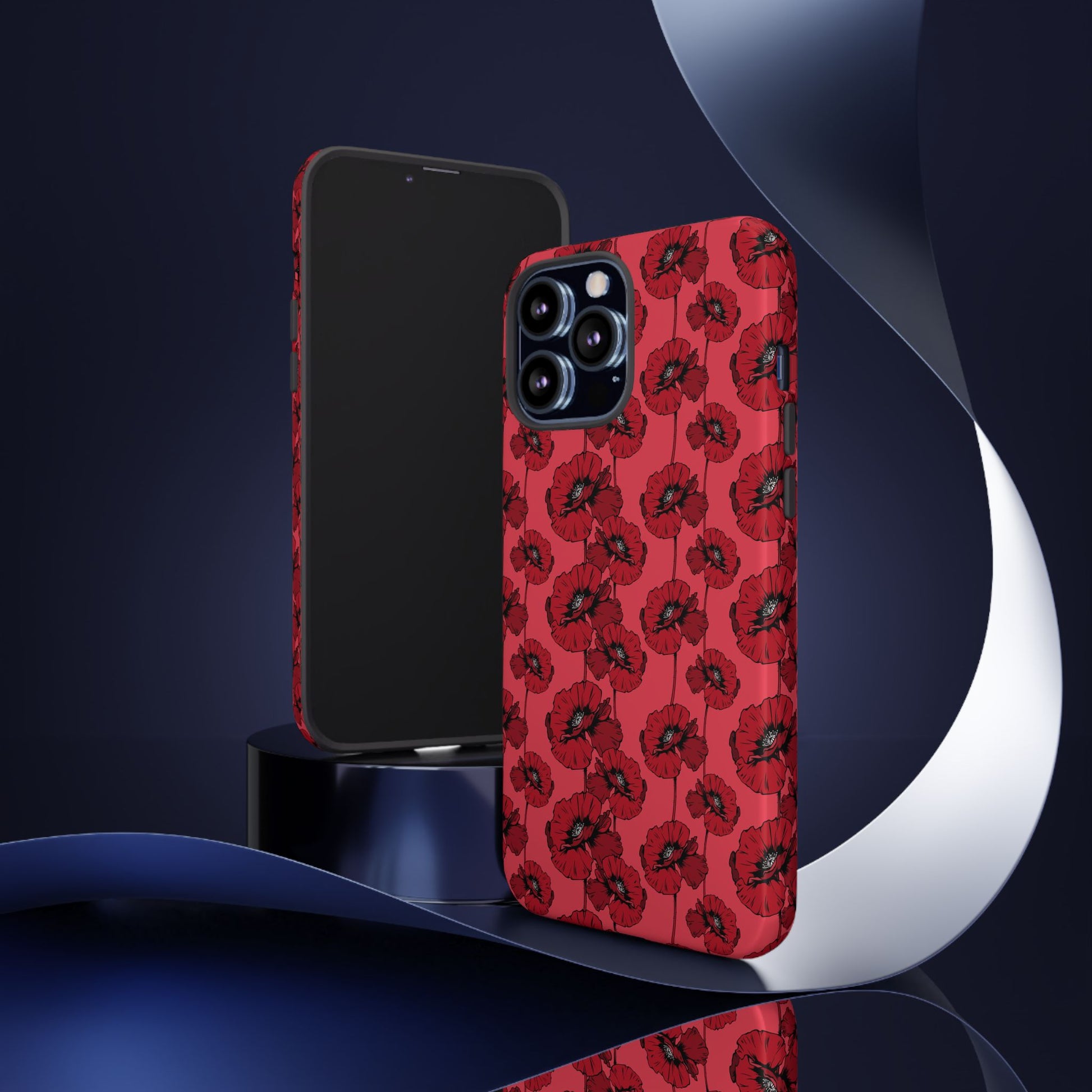 Red Poppy Phone Case for iPhone, Samsung & Google Pixel – Bold Floral Statement Aesthetic - JGUS