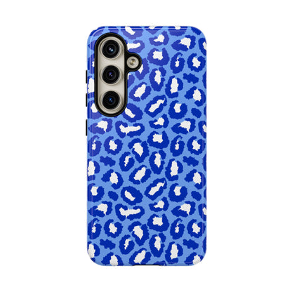 Leopard Vibes - Blue Edition Phone Case for iPhone & Samsung - Stylish & Durable Animal Print Case - JGUS