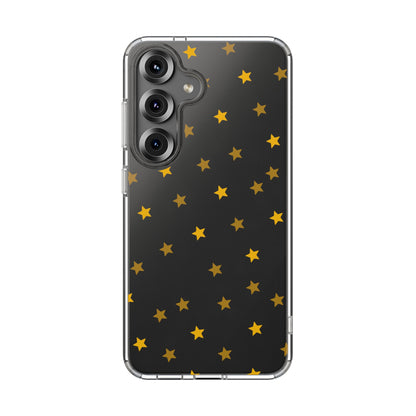 Yellow Stars Clear Phone Case