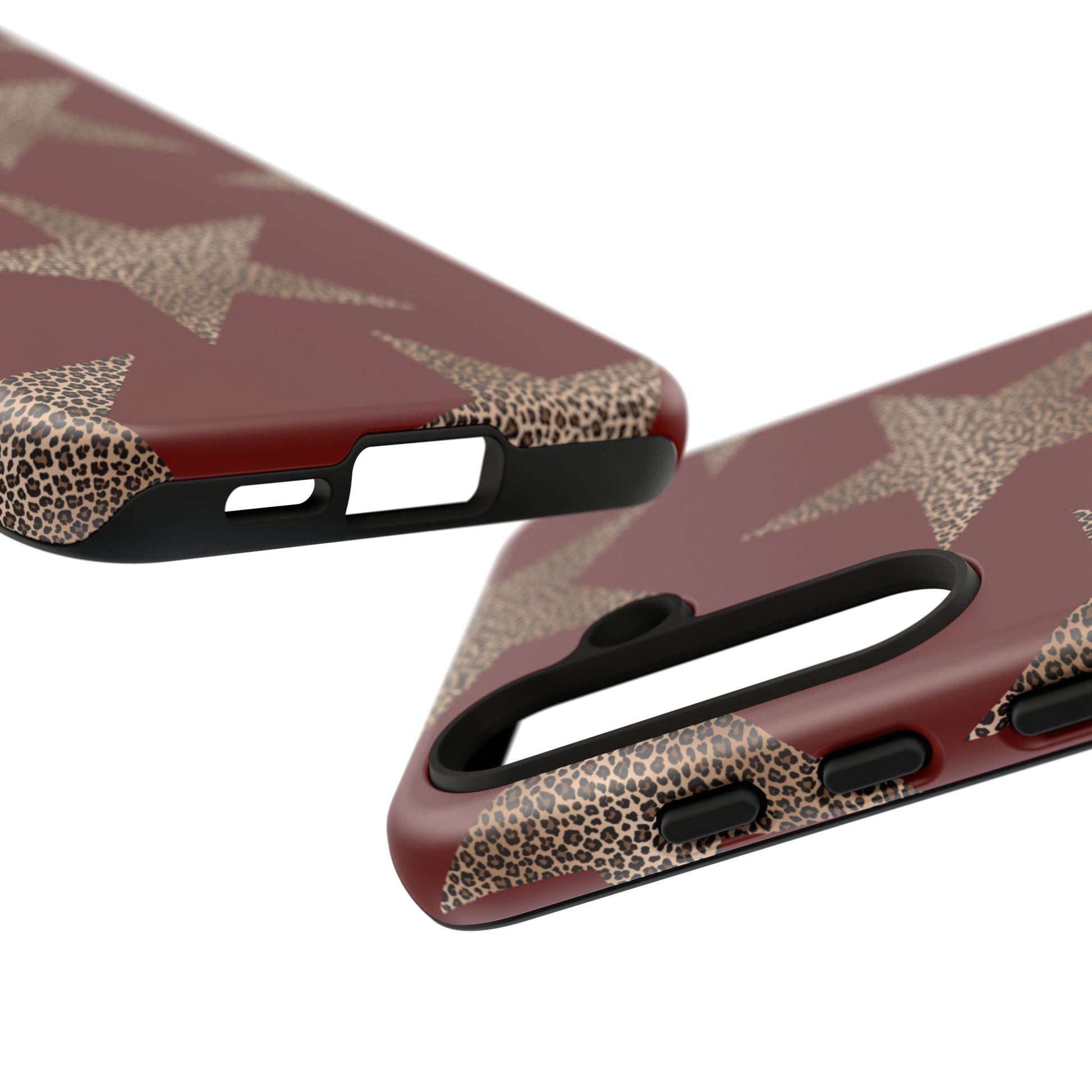 Leopard Star Luxe - Burgundy Edition | Aesthetic Coquette Phone Case for iPhone & Galaxy - JGUS