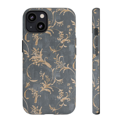 Old-Fashioned Flower Phone Case – Aesthetic Protective Cover for iPhone & Samsung - JGUS