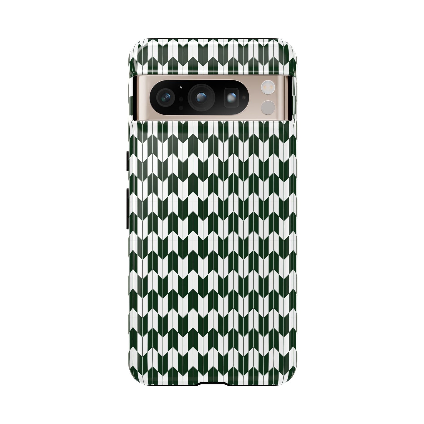 Green Harmony Geometric Phone Case – Durable, Slim, and MagSafe Compatible - JGUS