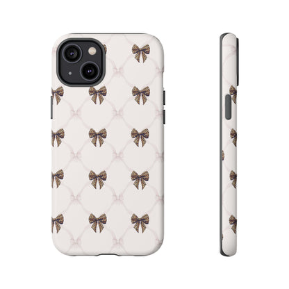 Chic Bow Pattern Phone Case | Elegant Clear Protective Case | Stylish iPhone & Samsung Cover - JGUS