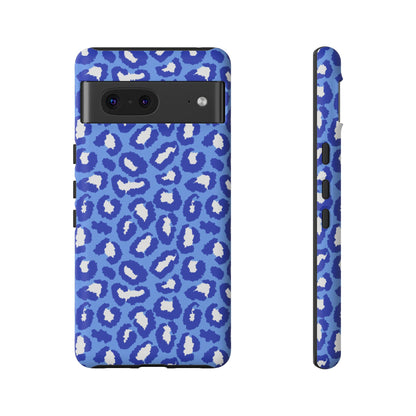 Leopard Vibes - Blue Edition Phone Case for iPhone & Samsung - Stylish & Durable Animal Print Case - JGUS