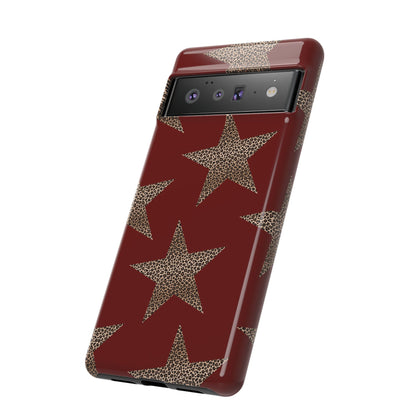 Leopard Star Luxe - Burgundy Edition | Aesthetic Coquette Phone Case for iPhone & Galaxy - JGUS