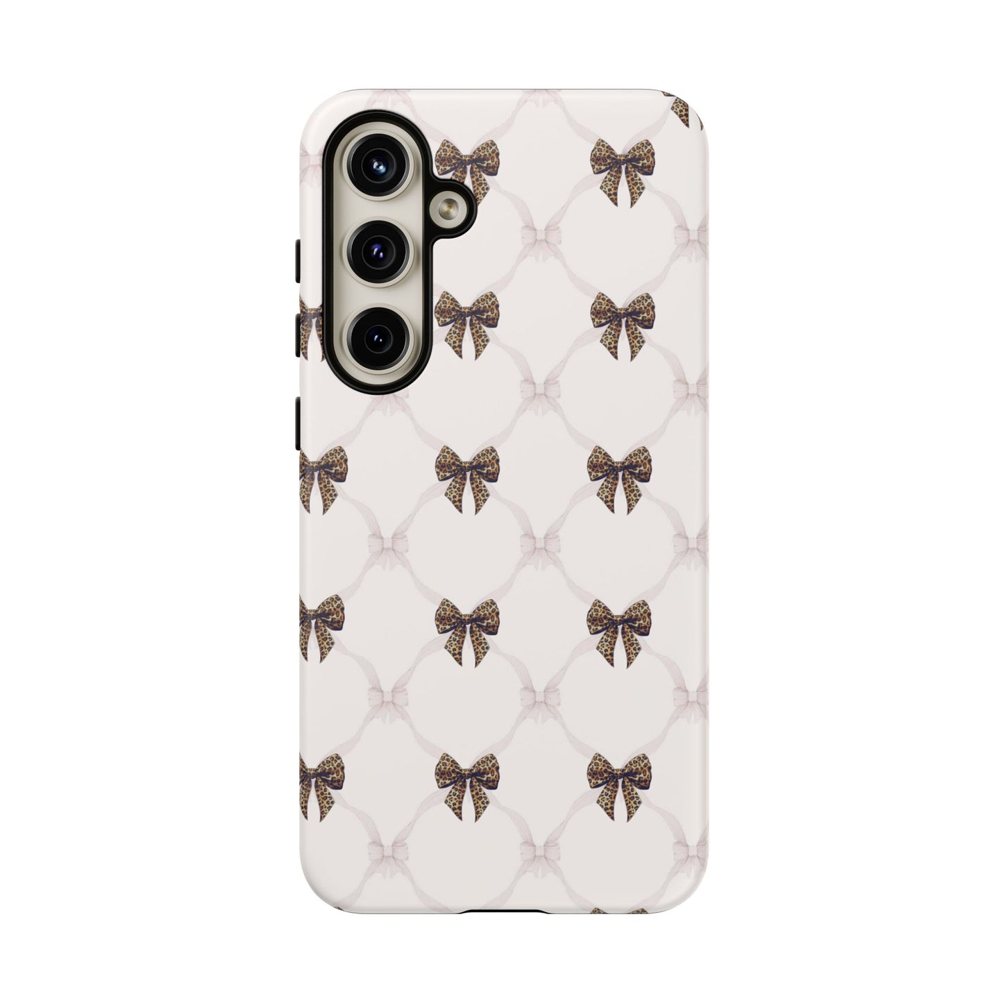 Chic Bow Pattern Phone Case | Elegant Clear Protective Case | Stylish iPhone & Samsung Cover - JGUS