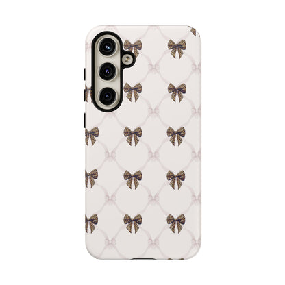 Chic Bow Pattern Phone Case | Elegant Clear Protective Case | Stylish iPhone & Samsung Cover - JGUS