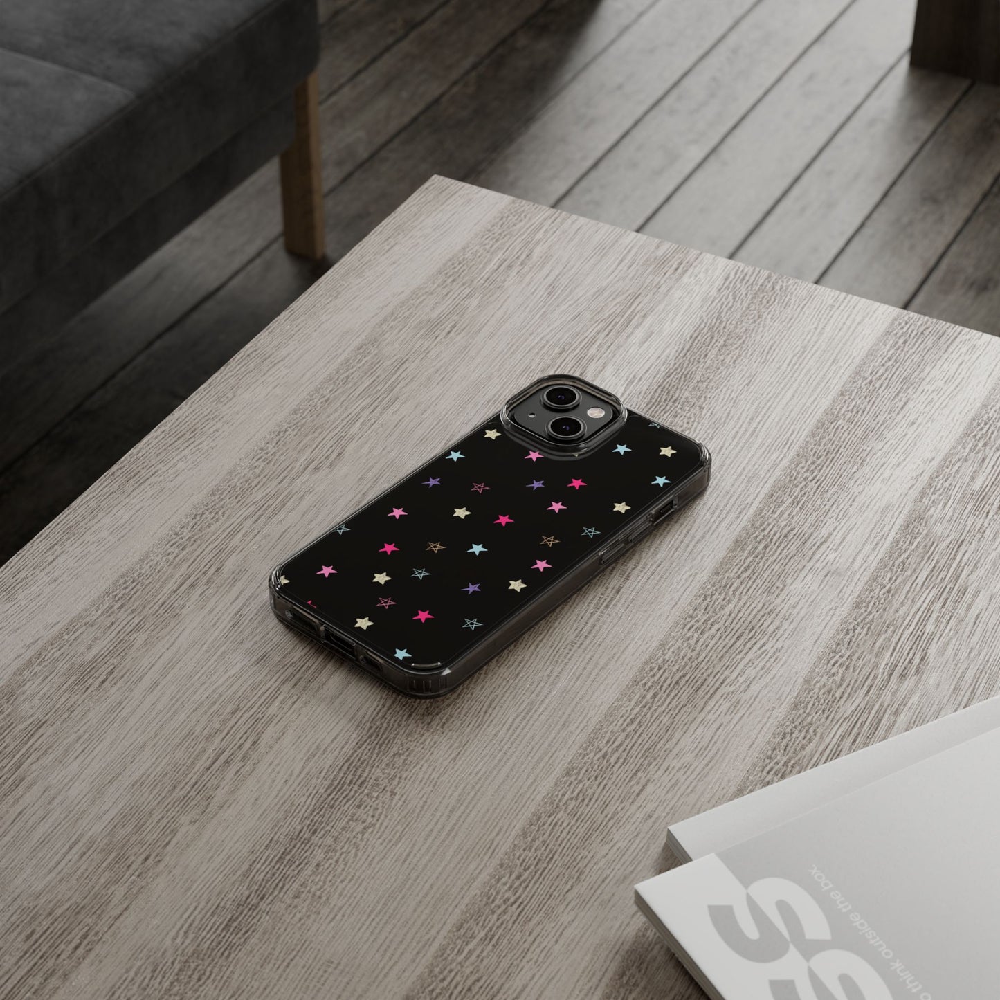 Star Pattern Clear Phone Case