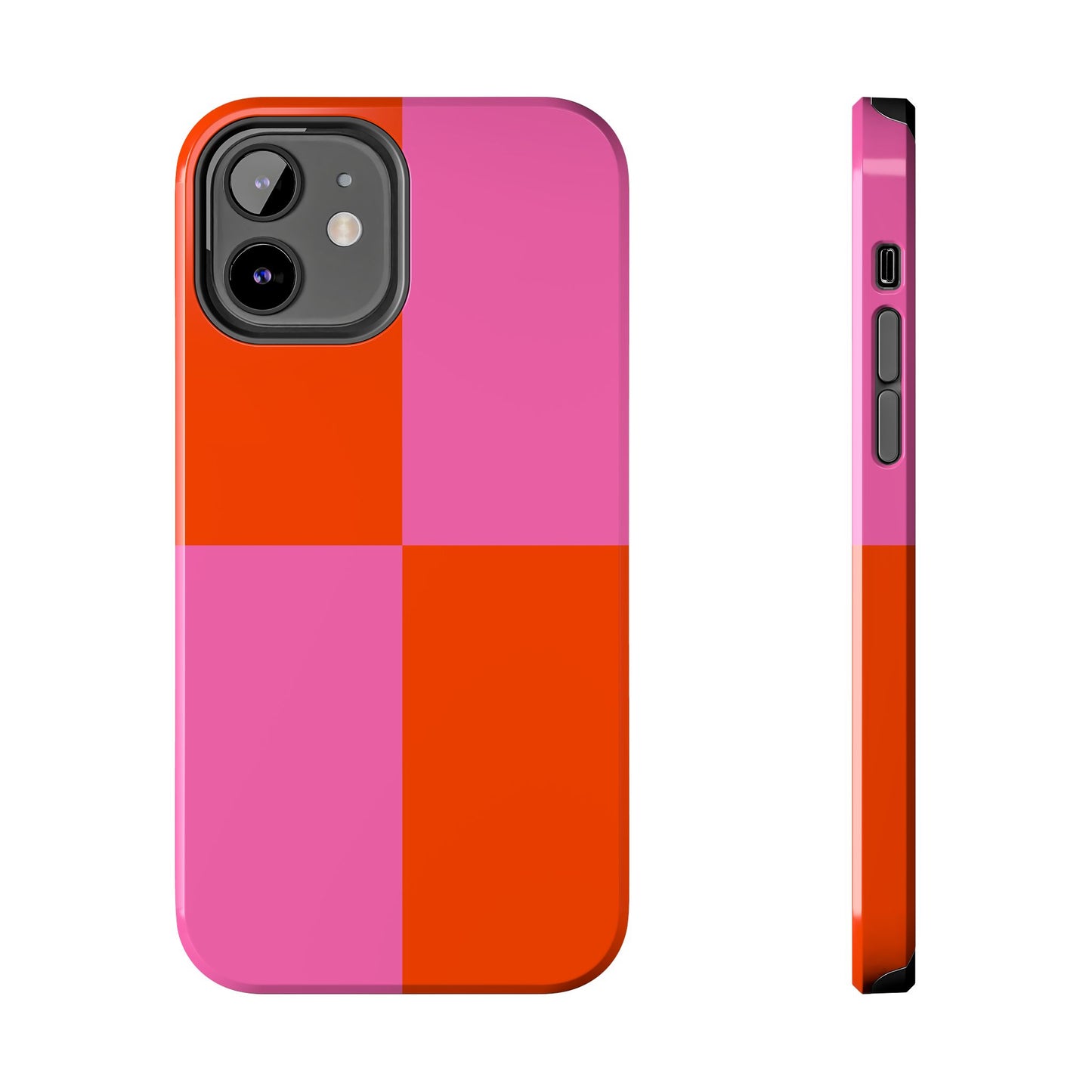 Plaid Sunset Orange & Pink Phone Case