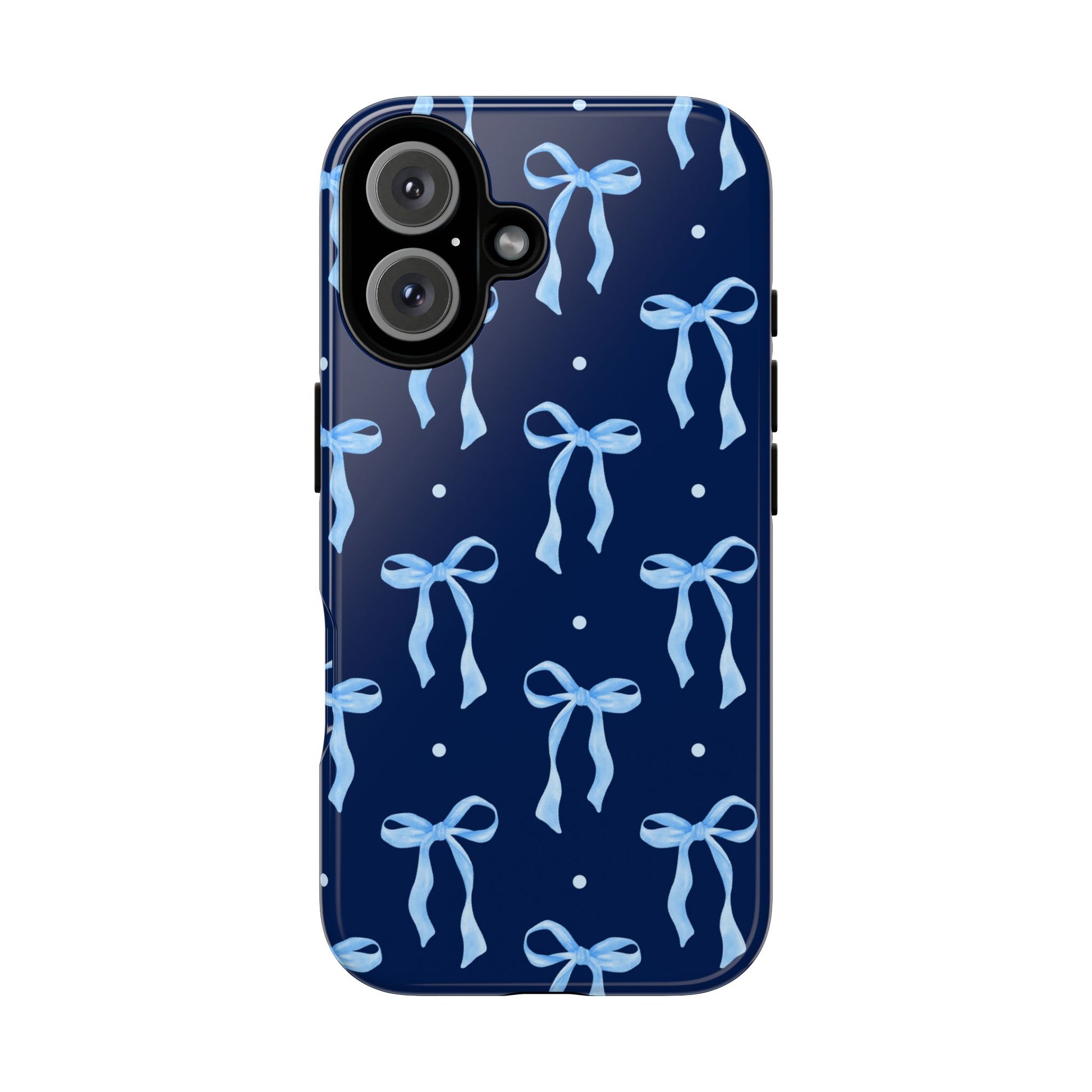 Bows & Blues Phone Case – Aesthetic Ribbon Print | Fits iPhone & Samsung - JGUS