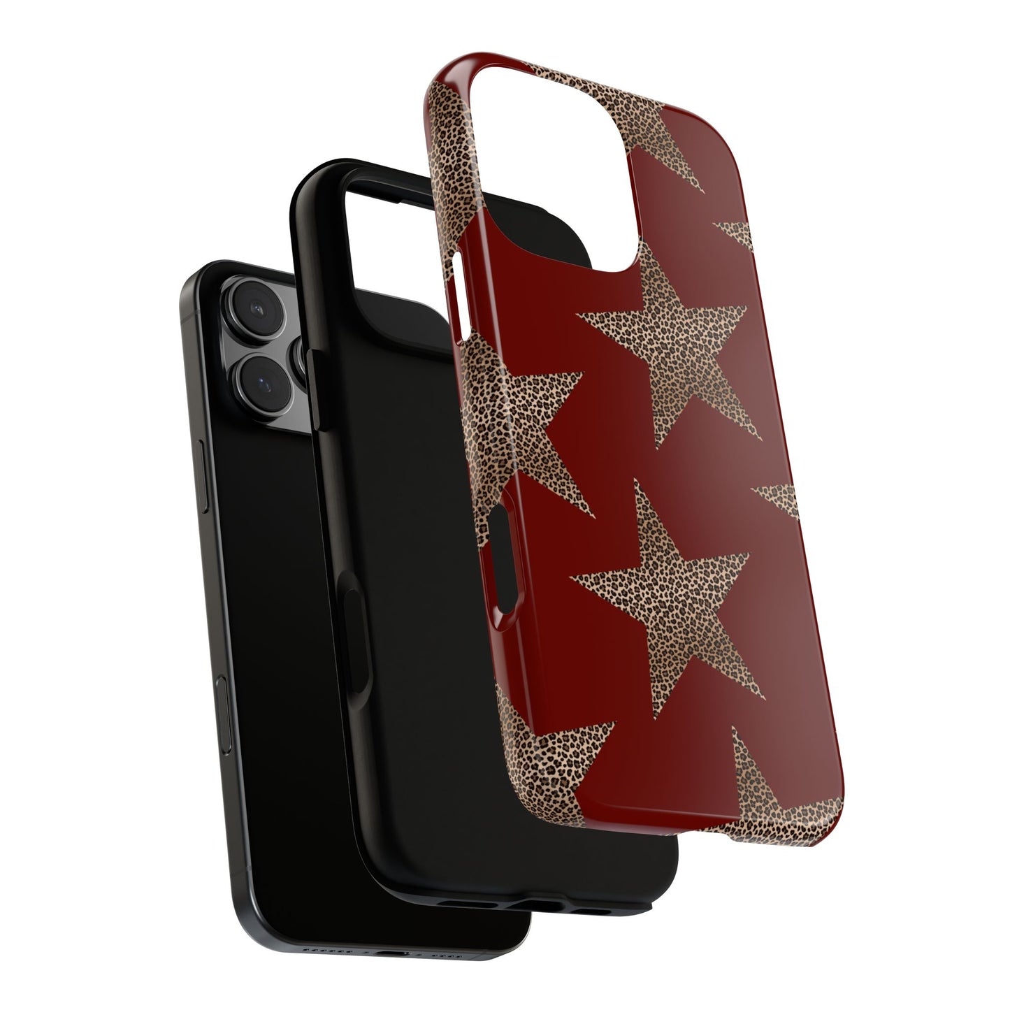 Leopard Star Luxe - Burgundy Edition | Aesthetic Coquette Phone Case for iPhone & Galaxy - JGUS