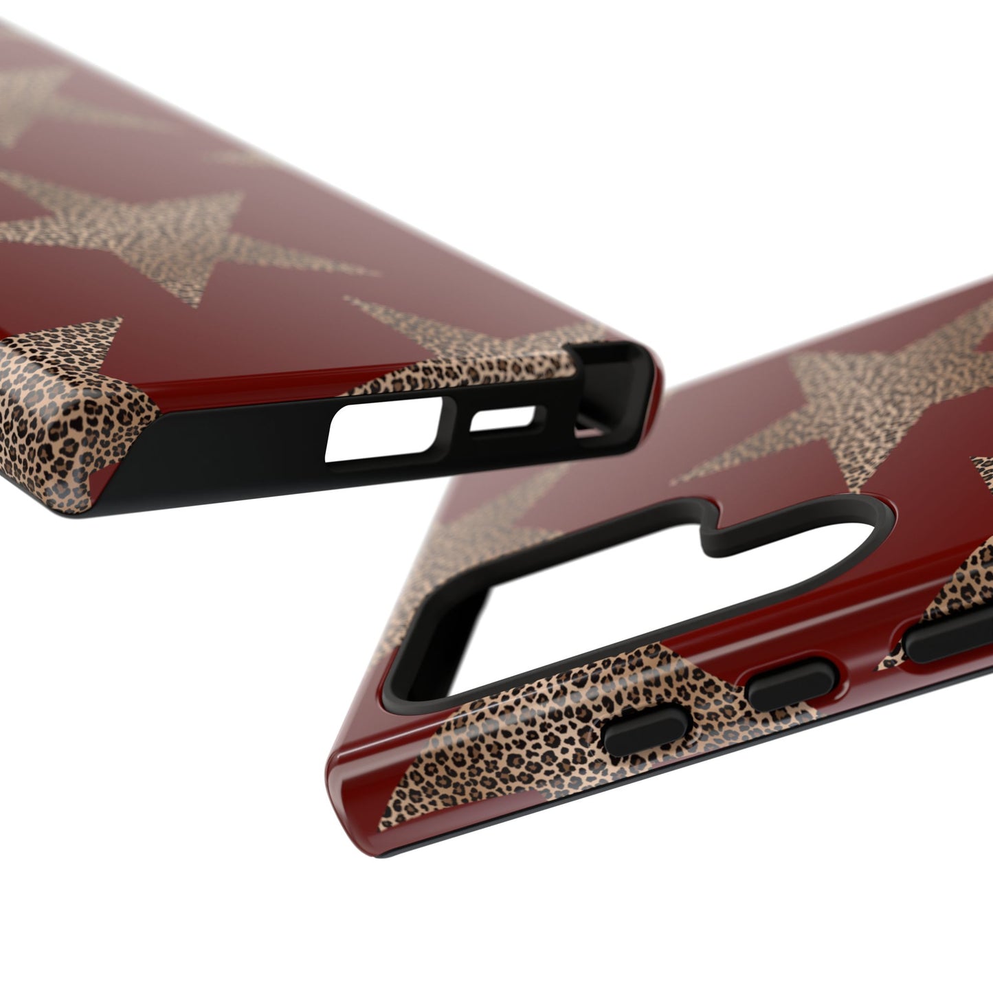 Leopard Star Luxe - Burgundy Edition | Aesthetic Coquette Phone Case for iPhone & Galaxy - JGUS
