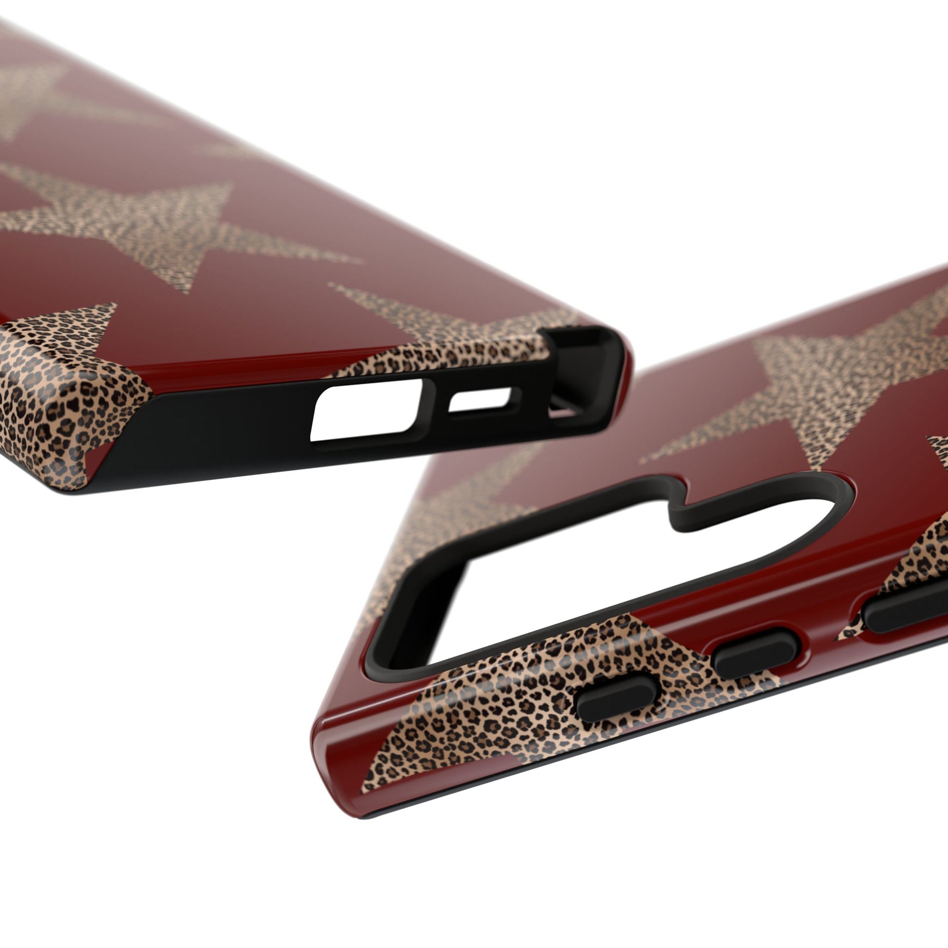 Leopard Star Luxe - Burgundy Edition | Aesthetic Coquette Phone Case for iPhone & Galaxy - JGUS