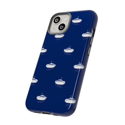 Blue Boat Phone Case – Calm Ocean Pattern for iPhone & Samsung, Durable & Stylish Protection - JGUS