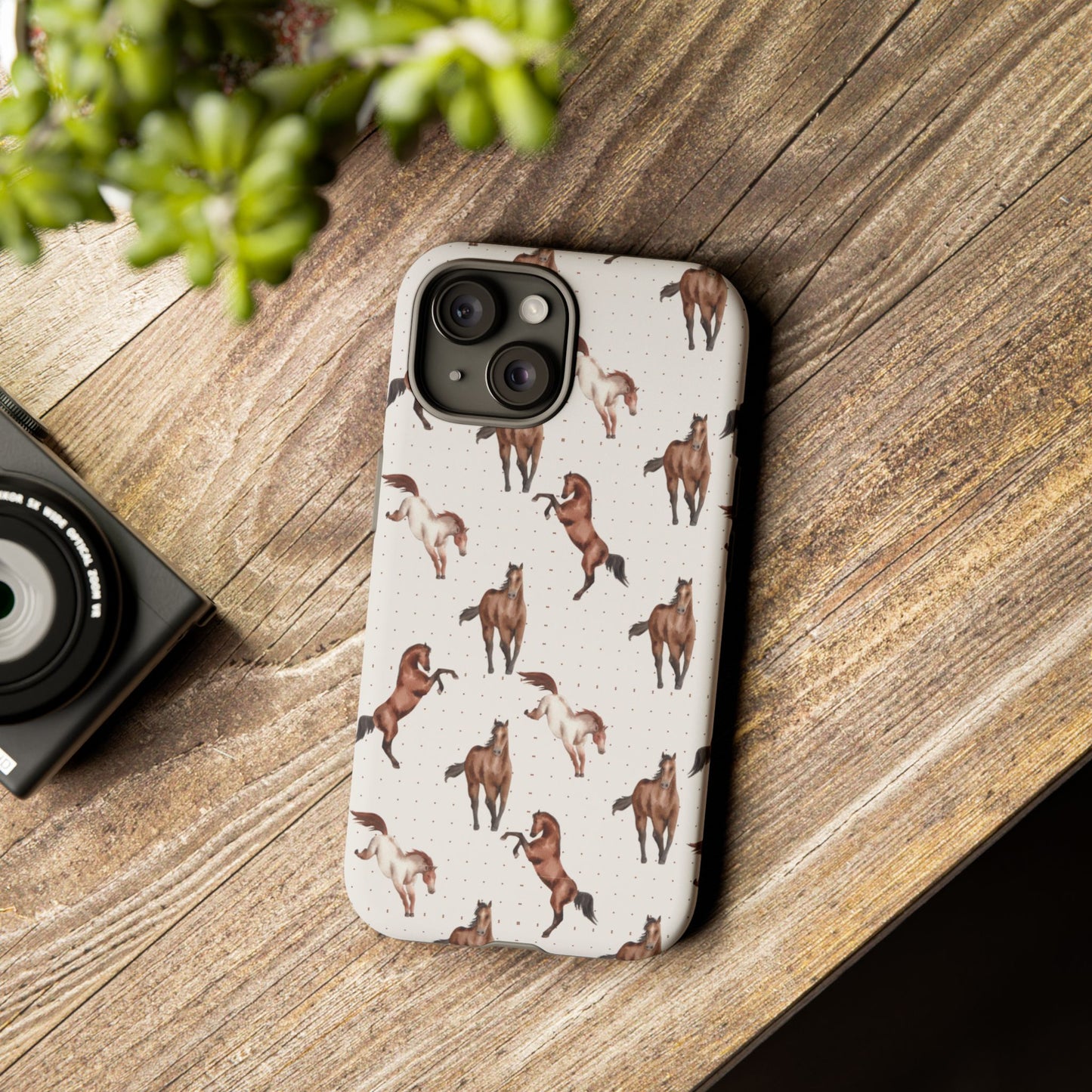 Wild Mustang Horse Pattern Phone Case – Stylish, Protective & Eco-Friendly - JGUS