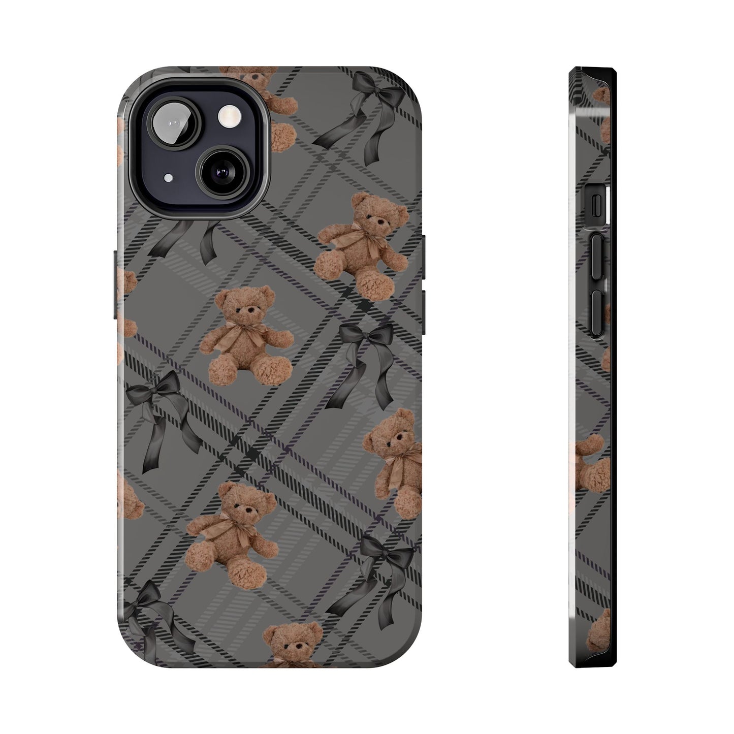 Cute Bows & Bears Phone Case – Customizable, Dual-Layer Protection for iPhone & Samsung