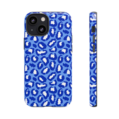 Leopard Vibes - Blue Edition Phone Case for iPhone & Samsung - Stylish & Durable Animal Print Case - JGUS
