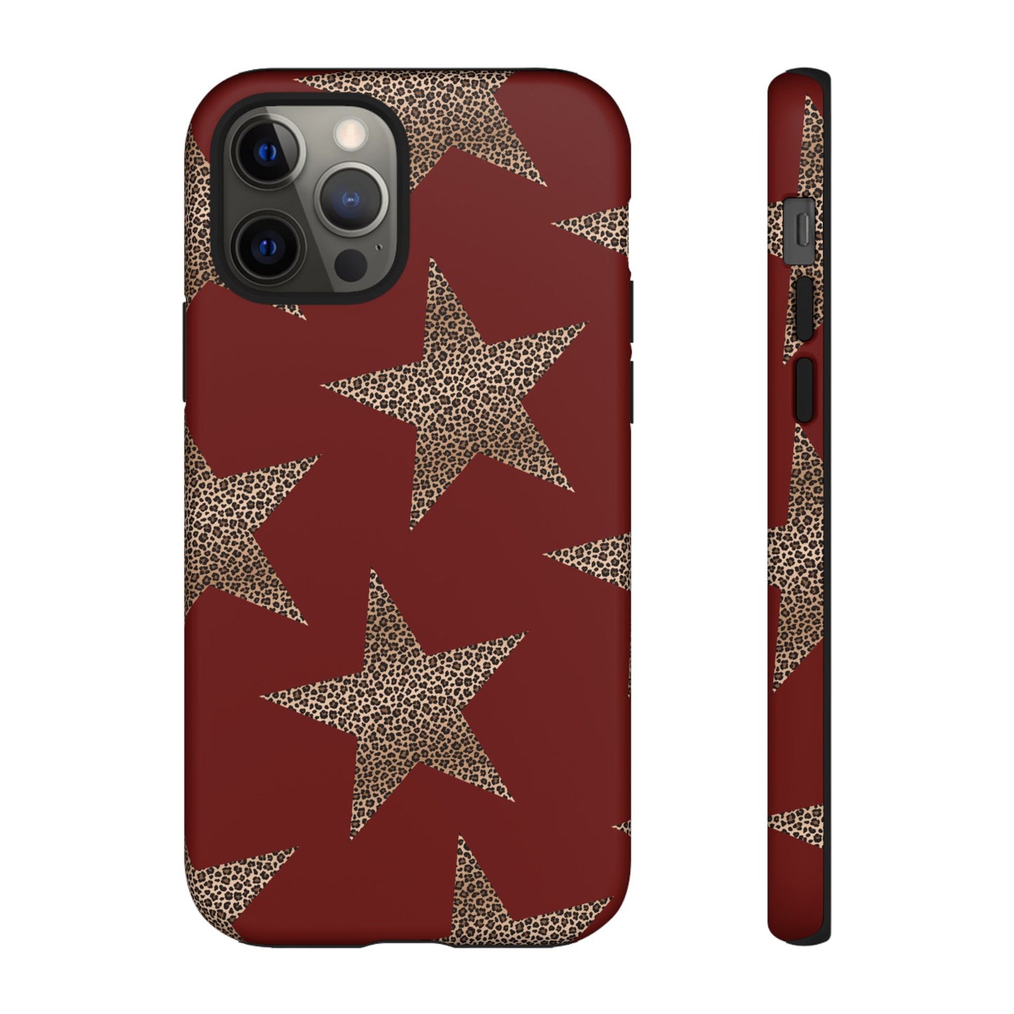 Leopard Star Luxe - Burgundy Edition | Aesthetic Coquette Phone Case for iPhone & Galaxy - JGUS