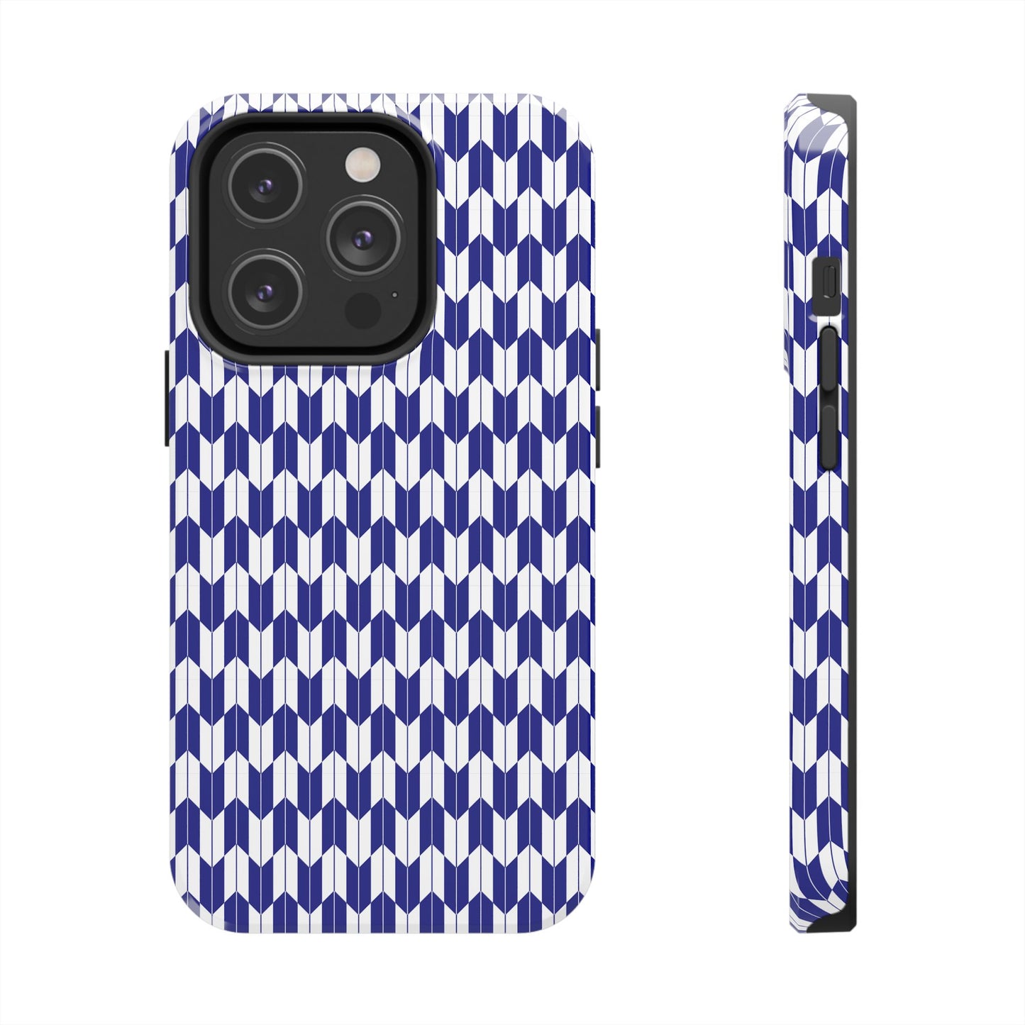 Blue Harmony Geometric Phone Case – Durable, Slim, and MagSafe Compatible