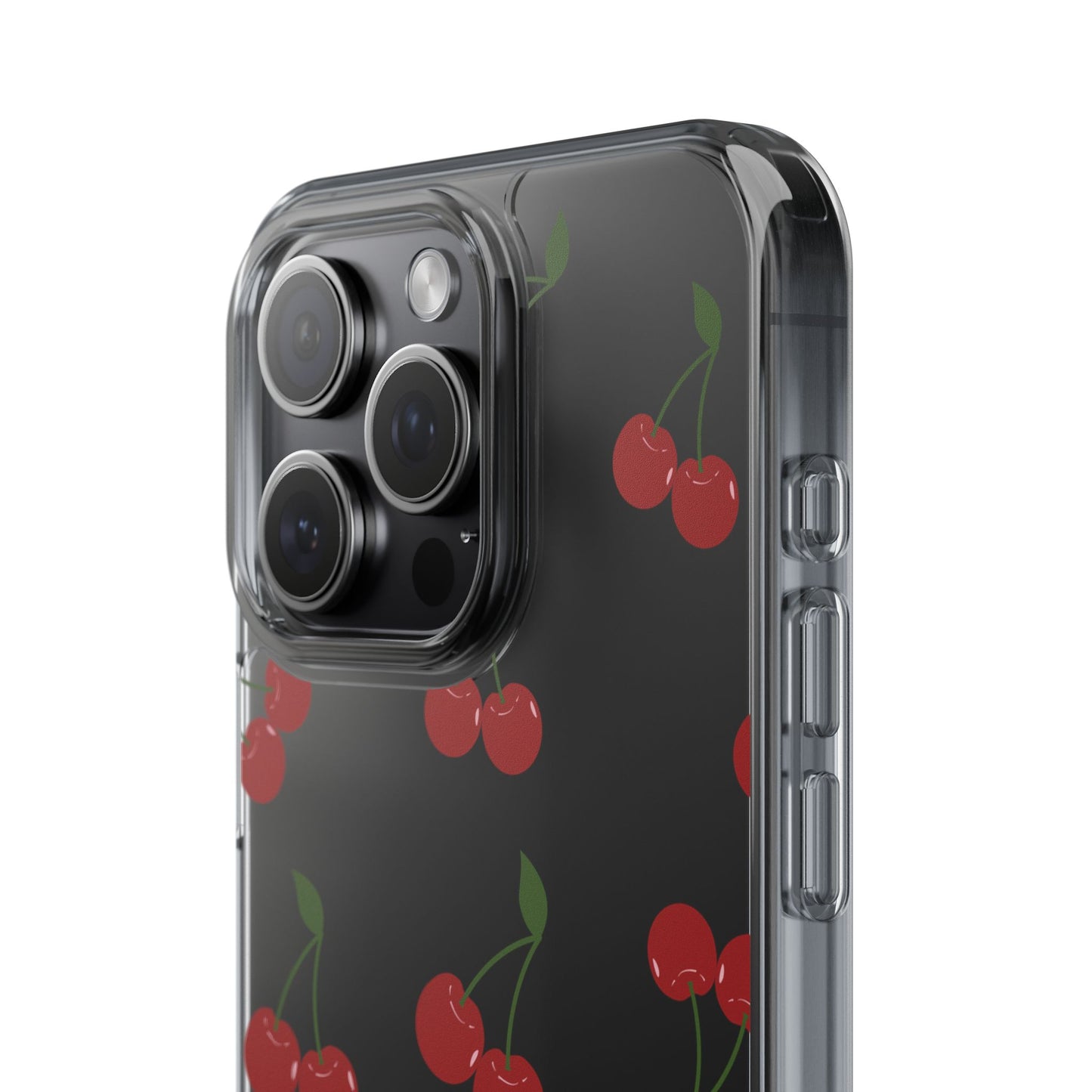 Random Cherry Pattern Clear Phone Case
