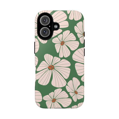 Retro Floral Abstract Phone Case – Vintage 70s & 80s Aesthetic for iPhone & Samsung - JGUS