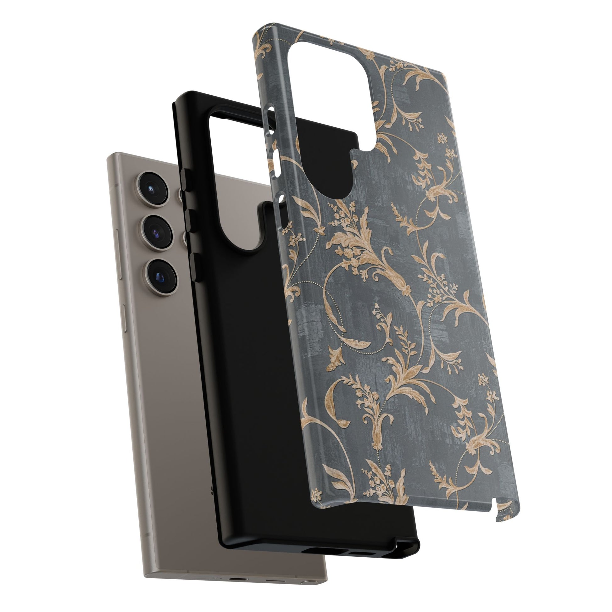 Old-Fashioned Flower Phone Case – Aesthetic Protective Cover for iPhone & Samsung - JGUS